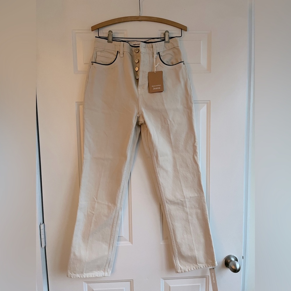 Reformation NWT Cynthia High Rise Straight Jeans